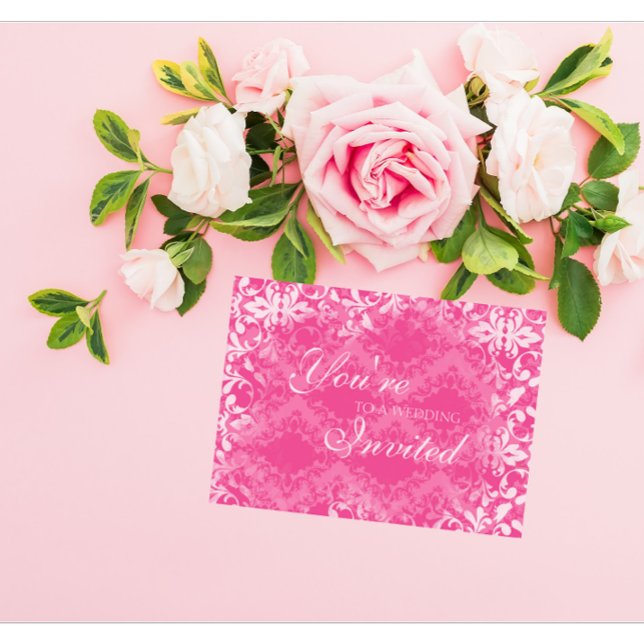 Vintage Damast-Hochzeitseinladungen, Petalrosa Einladung (Von Creator hochgeladen)