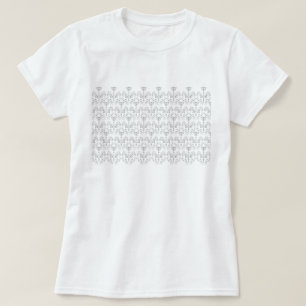 Vintage Damast-Tapete - Schwarzes + Ihr backgr. T-Shirt