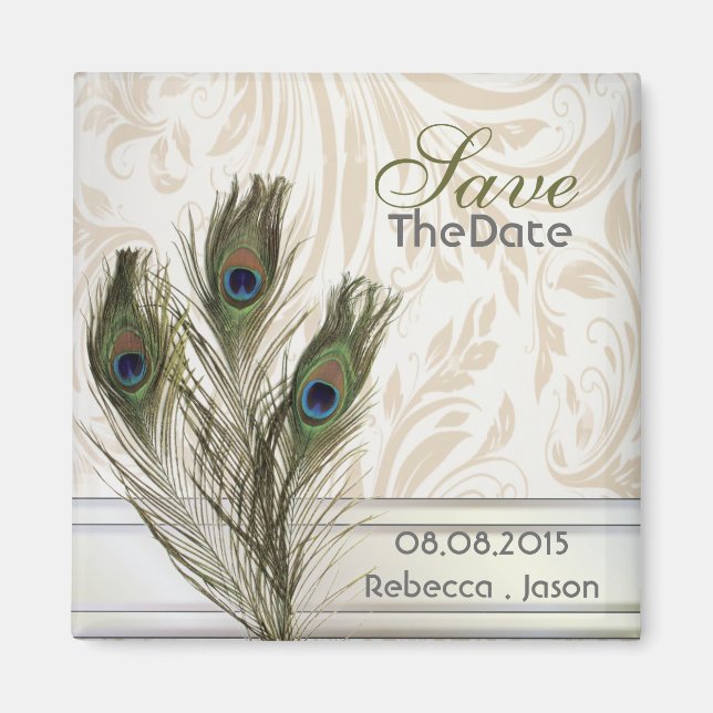 Vintage Damastenpfanne Save the Date Magnet (Vorne)