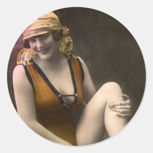 Vintage Dame Aufkleber