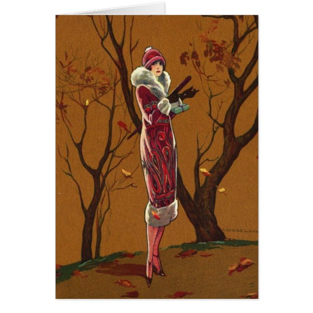 Vintage - Dame d'automne, (Devant)