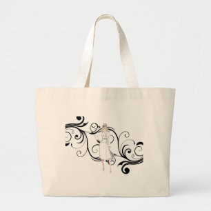 Vintage Dame Hangbag Jumbo Stoffbeutel