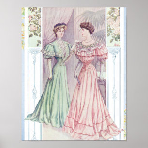 Vintage Damen Poster