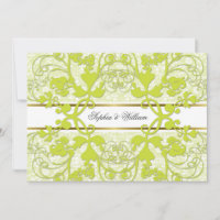 Vintage Dames Damas Dentelles Élégant Invitation d