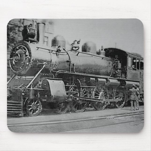 Vintage Dampf-Motor-Eisenbahn-Lokomotive Mousepad (Vorne)