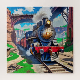 Vintage Dampflokomotive in einem Landschaftlichen