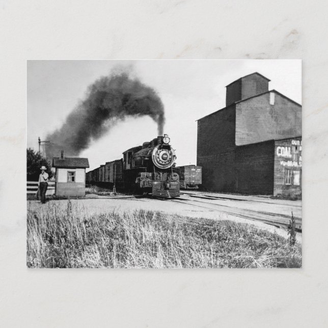 Vintage Dampflokomotive Rein Americana Foto Prin Postkarte (Vorderseite)