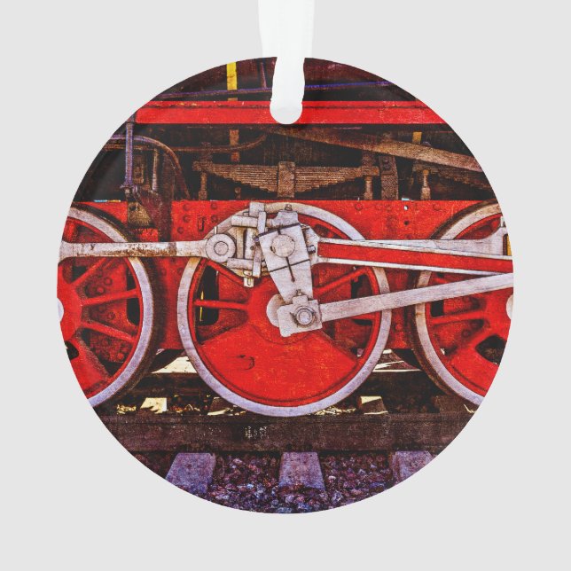 Vintage Dampfzugräder Ornament (Rückseite)