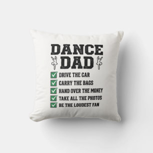 Vintage Dance Dad Checklist Shirt Design_1 Kissen