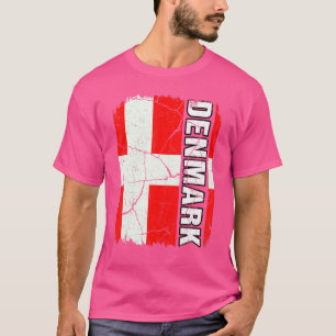 Vintage dänische Flagge Dänemark T-Shirt