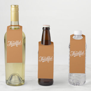 Vintage dankbares Erntedankfest Herbst Geschenk Flaschenanhänger