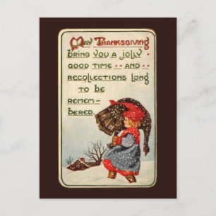 Vintage-Dankfest-Postkarte Feiertagspostkarte