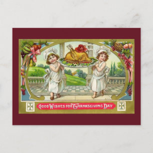 Vintage-Dankfest-Postkarte Feiertagspostkarte
