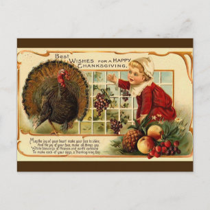 Vintage-Dankfest-Postkarte Feiertagspostkarte