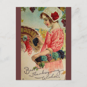 Vintage-Dankfest-Postkarte Feiertagspostkarte