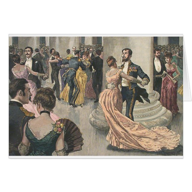 Vintage - Danser au bal de Noël, (Devant horizontal)