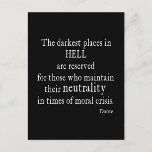 Vintage Dante Hell Neutralität Moralische Krise Zi Postkarte