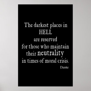 Vintage Dante Höllen-Neutralitäts-moralisches Poster