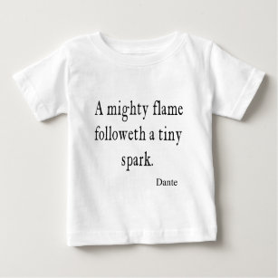 Vintage Dante mächtige Flammen-kleine Baby T-shirt