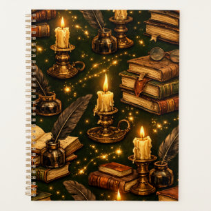 Vintage Dark Academia Magiebücher Planer