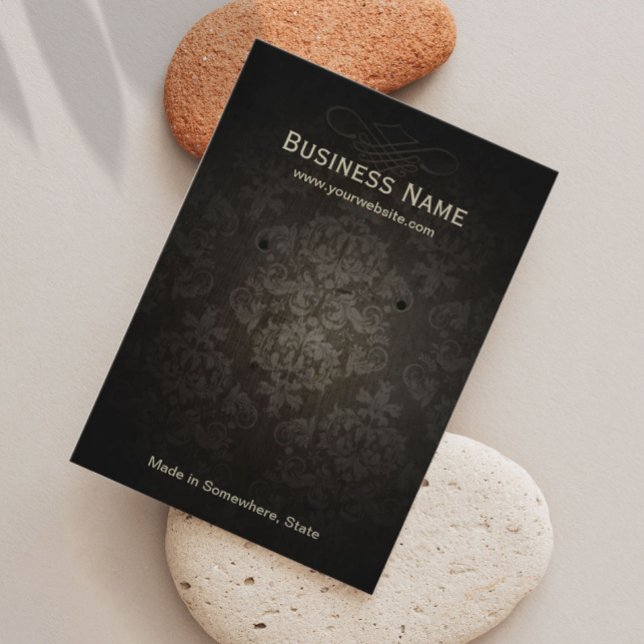 Vintage Dark Damask Jewelry Earring Display (Von Creator hochgeladen)