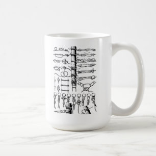 Vintage Darstellung der Nautischen Knochen Kaffeetasse
