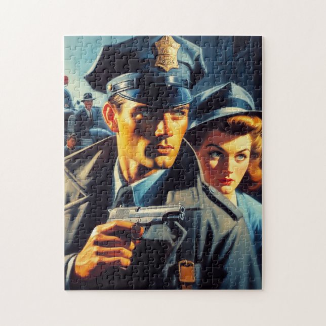 Vintage Darstellung der Zellstoffpolizei (Vertikal)