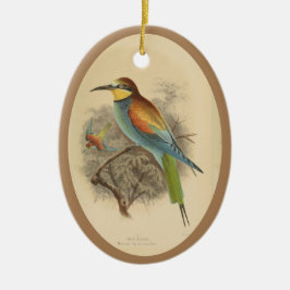 Vintage Darstellung des europäischen Bienenfresser Keramik Ornament