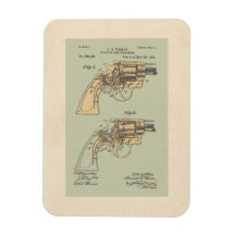 Vintage Darstellung von Revolverpatenten