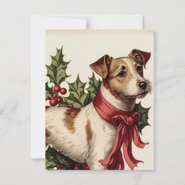 Vintage Darstellung Weihnachtskarte Feiertagskarte (Vorderseite)