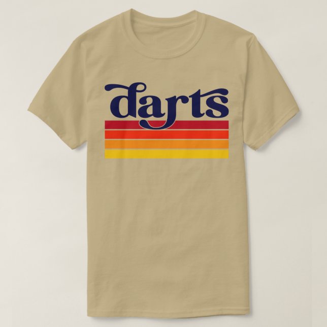 Vintage Darts-Darts für Darts Player T-Shirt (Design vorne)