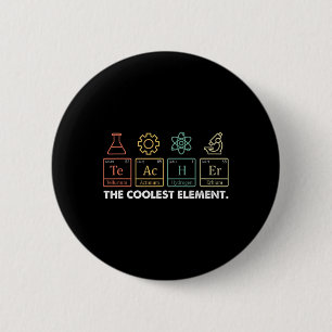 Vintage Das Coolste Element Periodensystem Chemike Button
