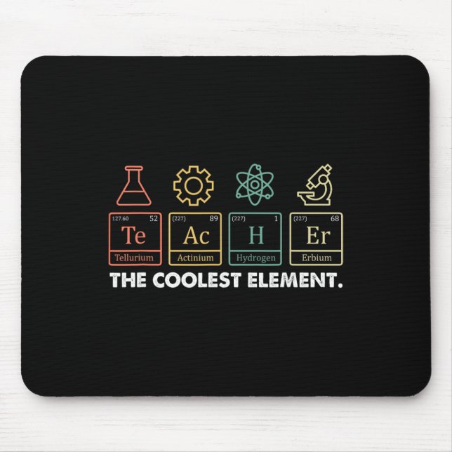 Vintage Das Coolste Element Periodensystem Chemike Mousepad (Vorne)