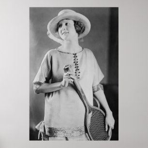 Vintage das Tennis-Mode Zwanzigerjahre Frauen Poster