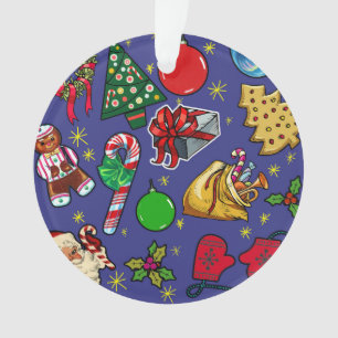 Vintage de Noël rétro couleur bleu rouge vert