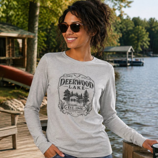 Vintage Deerwood Bootshaus  Tri-Blend Shirt (Von Creator hochgeladen)