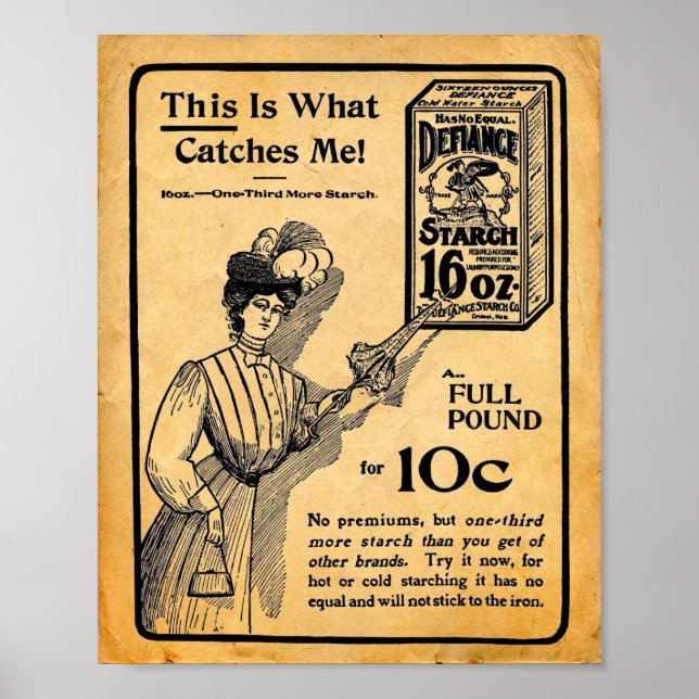 Vintage Defiance-Wäscheständer Poster (Vorne)