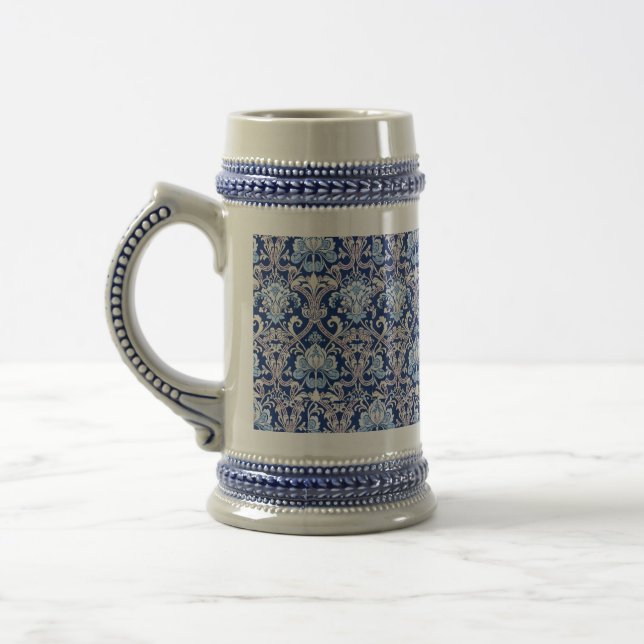 Vintage Dekoration Art 19. Jahrhundert Blumendesig Bierglas (Links)