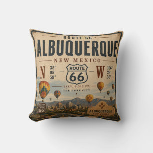 Vintage-Dekoration für New Mexico Highways Kissen