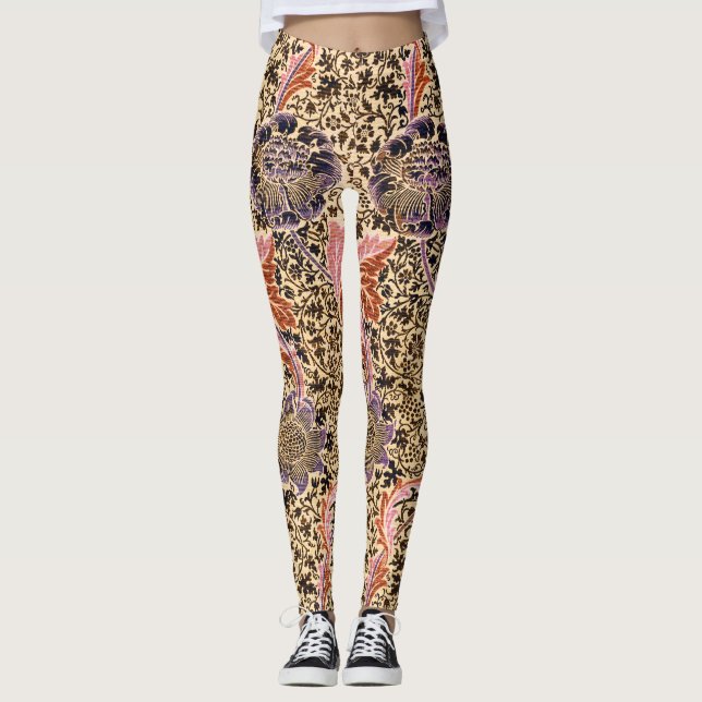 Vintage Dekorationsmuster Leggings (Vorderseite)