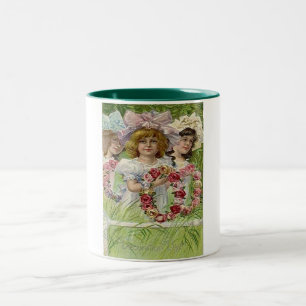 Vintage Dekorationstage Zweifarbige Tasse