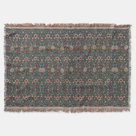 Vintage Dekorative Kunst Blumenmuster Blau Rosa Decke