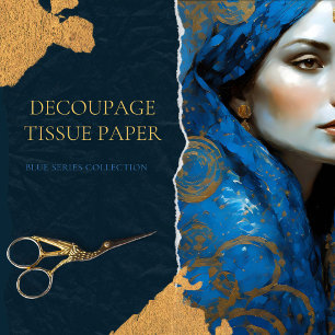 Vintage Dekoupage der Frauen im Nahen Osten Seidenpapier