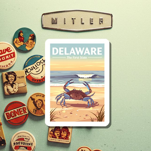 Vintage Delaware Magnet (Von Creator hochgeladen)