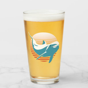 Vintage Delphin Glas