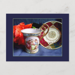 Vintage Demitasse Postkarte