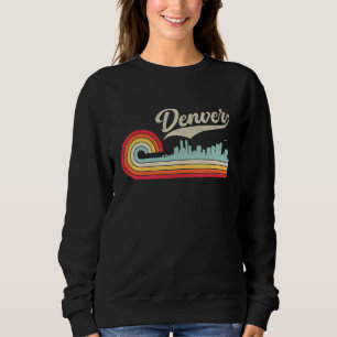 Vintage Denver City Colorado Retro Sonnenuntergang Sweatshirt