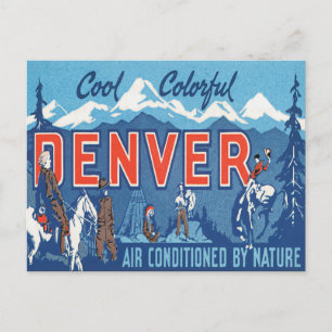 Vintage Denver Colorado Postkarte