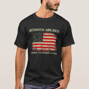 Vintage Desantis Airlines Lustiges Politisches Mem T-Shirt