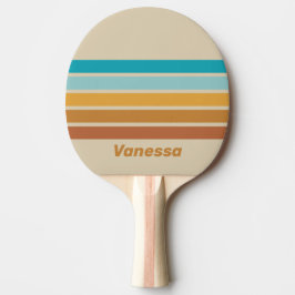 Vintage Desert Rainbow Across Striping with Name Tischtennis Schläger
